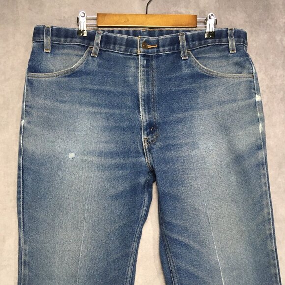 Vintage Levis Mens Straight Fit Blue Jeans size 36 to 38x30 Stretch‎ Denim Pants - Picture 2 of 16